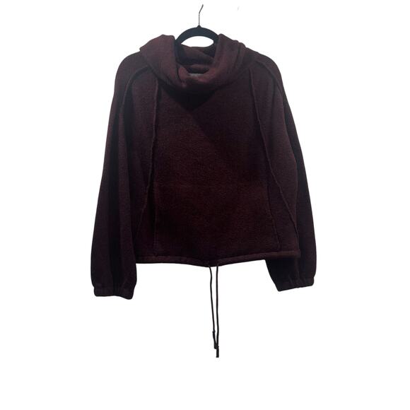 Anthropologie Cowl Neck Fall Sweater-  Field & Flower Maroon Sweater- Size XS - Picture 1 of 12